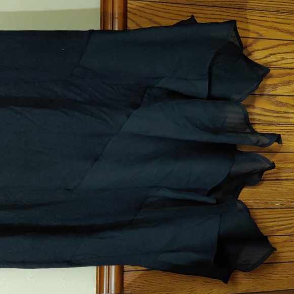 B Design Sheer Ruffle Bottom Long Skirt L - Picture 9 of 14